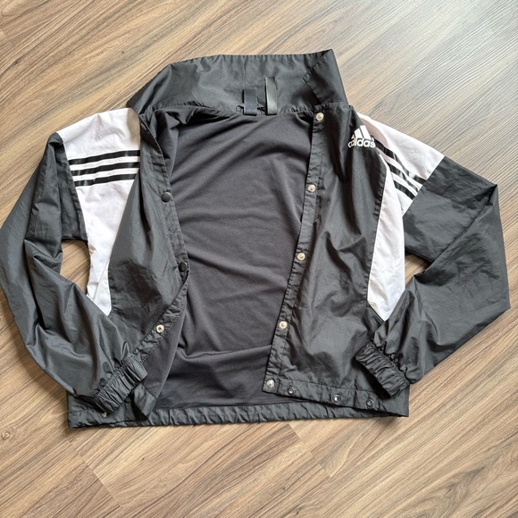 adidas Black and White Women's Bomber Track Jacket - Picture 4 of 4